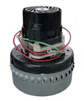 Replacement Car Wash Vacuum Motor 8055EM For JE Adams Vacuums, 110V, 1.6HP, showing wiring and fan assembly