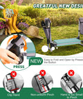 2 In 1 Garden Kneeler And Seat With Wide EVA Foam Kneeling Pad Detachable Tool Pouch Upgraded Folding Gardening Work Bench