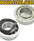 Beefed Up Front Wheel Bushing To Bearing Conversion Kit 2 Pack Stainless Steel Axle For Toro TimeCutter 5000 5000C 5475C MyRIDE MX5000 MX5075 MX5075T MX5475 Exmark Quest 139-5843, sealed bearings
