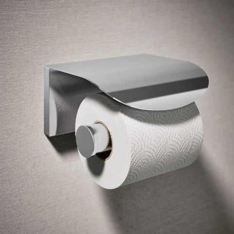 Vertical Toilet Paper Holder From Avid Collection Easy Quick Change Design For Fast Toilet Paper Replacements in chrome finish