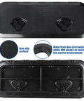 Heavy Duty Boat Hatch Cover Built Like A Tank With Premium Abs Plastic For Tight Deck Access features non-slip surface and dual handles.