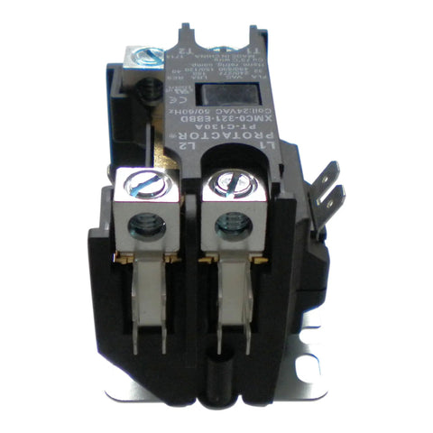 Heavy Duty Enclosed Contactor 1 Pole 32 Amp 24 Volt Coil Replacement for Carrier Bryant Payne HVAC Systems P282-0311 front view