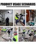 Fully Adjustable Aluminum Gantry Crane With Portable Hoist System in various work scenarios showcasing its versatility.