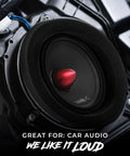 Top Shelf 6.5 Inch Speaker Foam Rings For Car Doors - Killer Smooth Soundproof Baffle Spacer Set and Tight Bass Seal upgrade kit installed on car speaker.