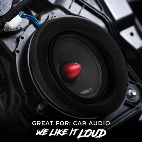 Top Shelf 6.5 Inch Speaker Foam Rings For Car Doors - Killer Smooth Soundproof Baffle Spacer Set and Tight Bass Seal upgrade kit installed on car speaker.