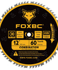 12 Inch Combination Miter Saw Blade 60 Tooth For Wood Cutting With 1 Inch Arbor, Smooth Finish For Ripping And Crosscutting
