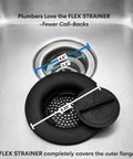 No Center Stem Sink Strainer With Optional Stopper For Three And A Half Inch Drains And Garbage Disposals, Wider Deep Basket