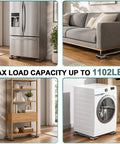 Heavy Duty Appliance Rollers With Extendable Sliders Swivel Wheels Anti Slip Feet For Moving Washers Dryers Furniture Refrigerators Base Stand Lever Tool Easy Mobility under various furniture pieces