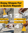 Steps to use Concrete Crack Filler Workhorse Self Leveling Sealant For Cement And Slab Repair Waterproof