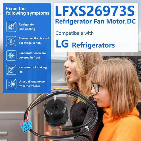 Direct Fit Refrigerator Condenser Fan Motor Replacement For Compatible Models LMXS28626S04 LMXS28626S06 LRFDS3016S00 LRFXC2416S00