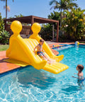 Giant 98 Inch Duck Inflatable Pool Slide With Upgraded PVC Durable Water Slide For Above Ground And Inground Pools in use
