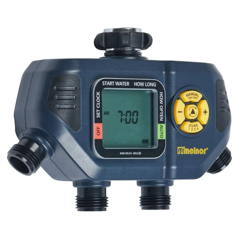 Four Zone Digital Water Timer With Flexible Scheduling From Every Hour To Once A Week Manual Override No Fuss Setup Display