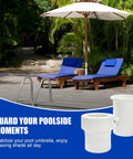 Pool Umbrella Sleeve Adapter And Pole Stabilizer For In Pool Holder Fits 1.5 Inch And 1.35 Inch Poles No Wobble Prevents Tilting