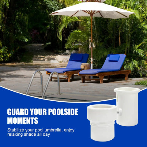 Pool Umbrella Sleeve Adapter And Pole Stabilizer For In Pool Holder Fits 1.5 Inch And 1.35 Inch Poles No Wobble Prevents Tilting