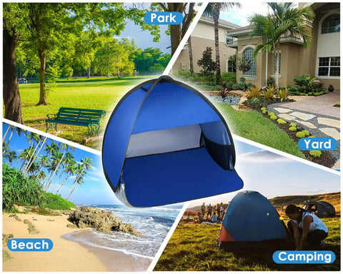 Portable Pop Up Pet Tent Sun Shade Shelter for Dogs, Cats and Small Animals at park, yard, beach, and camping sites.