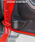 DP3 Front Door Storage Pockets For Jeep Wrangler JK JKU 2011 2018 installed, black ABS organizer reducing clutter