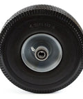 Heavy Duty Solid Rubber Flat Free Tubeless Hand Truck Tire Wheel For Carts And Dollies, 10 x 3.5 Inches, front view