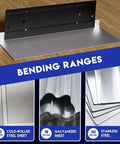 Heavy Duty Metal Folding Tool for duct bending a 12 inch sheet metal bender hand tool showcasing cold-rolled, galvanized, stainless steel