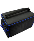 No Sweat Mini Three Phase Power Quality Analyzer With Four PC Current Clamps And USB Logging carrying case with blue accents.