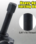 Close-up of heavy-duty forcing bolt from Pro Grade Universal Front Wheel Bearing Puller and Rear Axle Puller Kit, 5/8 x 18 thread