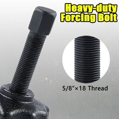 Close-up of heavy-duty forcing bolt from Pro Grade Universal Front Wheel Bearing Puller and Rear Axle Puller Kit, 5/8 x 18 thread