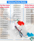 Heavy Duty Washer Water Inlet Valve Replacement for Whirlpool, Maytag, Kenmore, Amana, Crosley washers; red and blue valves