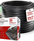 RoofMate Self Regulating Roof Heating Cable And Gutter Heat Tape For Snow Melt And Ice Dam Prevention, 37 Foot Length kit