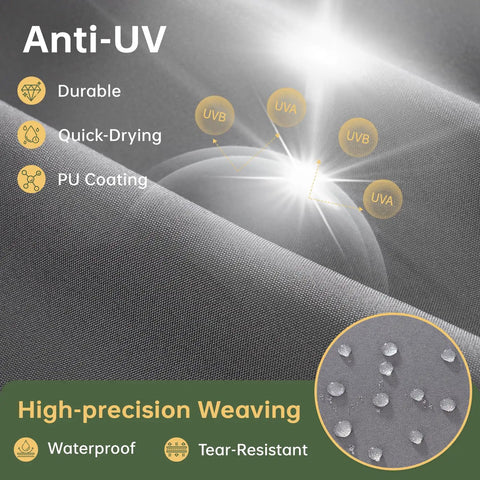 Close-up of anti-UV, waterproof fabric for 12 By 10 Foot Gazebo With Double Roof And Mosquito Netting For Outdoor Parties.