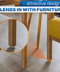 Chair leg with plastic foot protector, showing 100 Pcs Plastic Furniture Feet With Nail On Glides For Chair Legs Fits 0.6 To 0.7 Inches.
