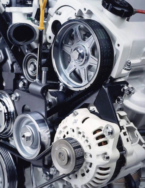 Engine showing Run Quiet Serpentine Belt 6PK2095 For Acura ILX 2015 Replacement with high tensile cords and wear resistant ribs.