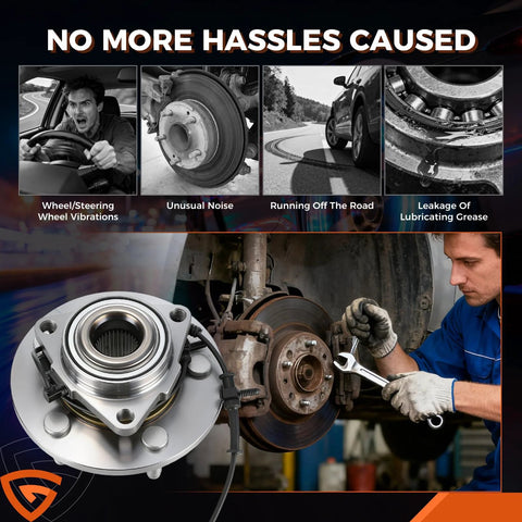 Front Wheel Hub And Bearing Assembly For Ram 1500 2012 2018 And Ram 1500 Classic 2019 2022 5 Lug With ABS Sensor 3 Bolt Holes shown