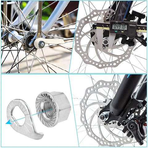 24 Piece Bicycle Nuts And Washers Kit With M8 M9.5 And M10 Sizes For Front And Rear Wheel Axles, multiple angles and details