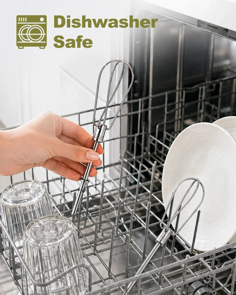 Premium Stainless Steel Hand Mixer Beater Attachments Replacement Parts For Standard Appliances in a dishwasher.