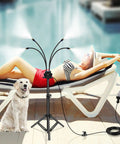 Adjustable Standing Outdoor Misting System For Patio Cooling 2.6 To 3.6 Ft Height Portable Water Mister by poolside