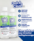 Ultra Effective All In One Universal Descaler For Keurig Nespresso Ninja Delonghi And More Two Pack With Four Uses Per Bottle Made In USA Safe For Your Coffee And Espresso Machines