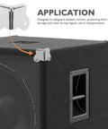12 Pieces Metal Speaker Cabinet Corner Guards 1.57 Inch Silver Edge Protectors With Screw Holes For Amplifier Cabinets Easy Install