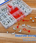 Open storage box with Grease Nipple Fittings Kit With Lubrication Connectors And Locking Caps for Industrial Machinery and Auto Repair Shops