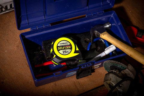 25 Foot Self Locking Tape Measure Auto Retract Hi Vis Blade Clear Fraction Print Rugged Nylon Case Backside Scale Fast Layouts That Pack Dope Power And Daily Grind Toughness For Pros Who Expect Nothing Less Than A Flat Out Winner