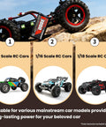 7.4V 3000mAh Li-ion RC Battery 2S T Plug for 1/12, 1/16, 1/18 RC cars with images of compatible models