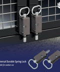 Heavy Duty Trailer Gate Latch With Auto Closing Spring Lock For Weld On Tracks Includes Two Pack on trailer gate.
