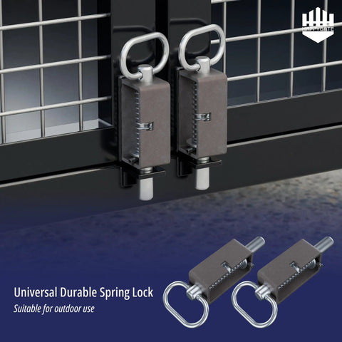 Heavy Duty Trailer Gate Latch With Auto Closing Spring Lock For Weld On Tracks Includes Two Pack on trailer gate.
