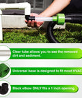AC Drain Line Cleaner Adapter evacuates and unclogs PVC HVAC drain lines with clear view tube, easy grip elbow for mess-free cleaning.
