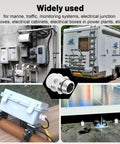 Heavy Duty 304 Stainless Steel One Quarter Inch Waterproof Cable Gland IP68 in use with electrical boxes and outdoor equipment