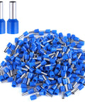 200 Piece Copper Wire Ferrules Kit With Insulated Crimp Connectors For 6 AWG To 16 Mm2 Cables Blue Tin Plated Terminals Top Notch For Electrical Electronics And Automation Projects