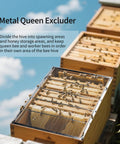 Heavy Duty Metal Queen Excluder For 10 Frame Beehives Galvanized Rustproof Beekeeping Tool in use on hive under blue sky