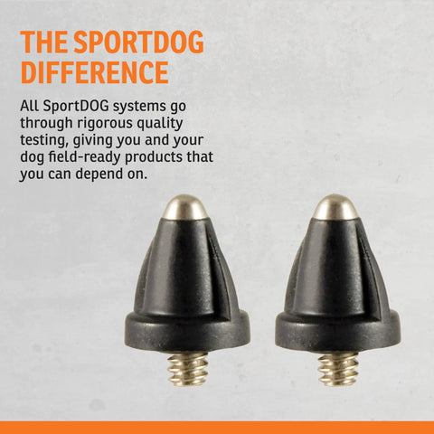 Replacement Probes for E Collars Half Inch Long Contact Points With O Ring Kit, 2 black probes for long-haired pups