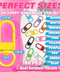Premium Metal Lobster Clasps With Smooth Rollin Rings For Custom Keychains And Craft Supplies in vibrant colors, 1.28 inch size, suitable for DIY projects.