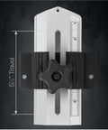 Thin Rip Jig for table saws with aluminum fence and black star knob, 5 1/2 in travel, fits 3/4 x 3/8 miter slots.