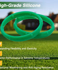 2 Pack Silicone O Ring Seal For Small Engine Intake Manifold Replaces 594209 green silicone O-rings close-up