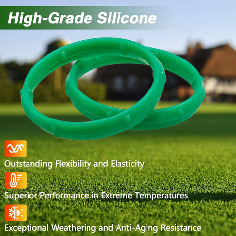 2 Pack Silicone O Ring Seal For Small Engine Intake Manifold Replaces 594209 green silicone O-rings close-up